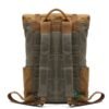 Waxed Water Resistant Canvas Leather RollTop Backpack Rucksack For School Travel 2 Waxed Water-Resistant Canvas Rolltop Backpack – Leather Travel School Rucksack