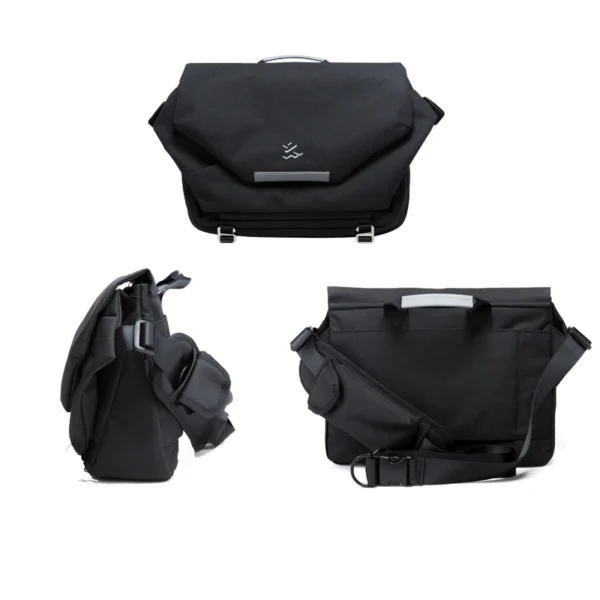 MOYYI Design Large Laptop Messenger Bag for Men Waterproof Travel Crossbody Shoulder Bag Reflective Cycling College School Bag