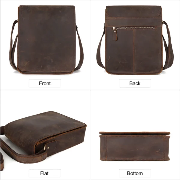 kf-H45d6cb03a8bd41acb7507fd0f46c09747 JOYIR Vintage Crazy Horse Leather Men Messenger Bag Flap Casual Male Small Crossbody Bag for 9.7" Ipad Travel Work Shoulder Bag