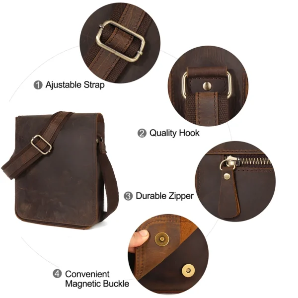 kf-H55aa0e77ce9644dbb456dce91b4623f3U JOYIR Vintage Crazy Horse Leather Men Messenger Bag Flap Casual Male Small Crossbody Bag for 9.7" Ipad Travel Work Shoulder Bag
