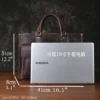 Retro Mad Horse Leather Men's Tote Top Layer Cowhide Briefcase Leather 15 "Computer Bag Single Shoulder Crossbody Bag