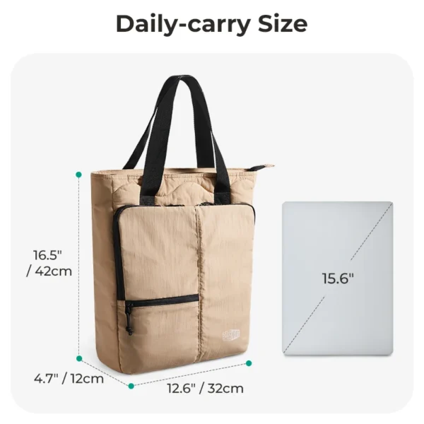 BAGSMART Large Capacity College Tote Bag Commuting Women's Handbag 15.6 inch Laptop Bag for Business Travel Commuting