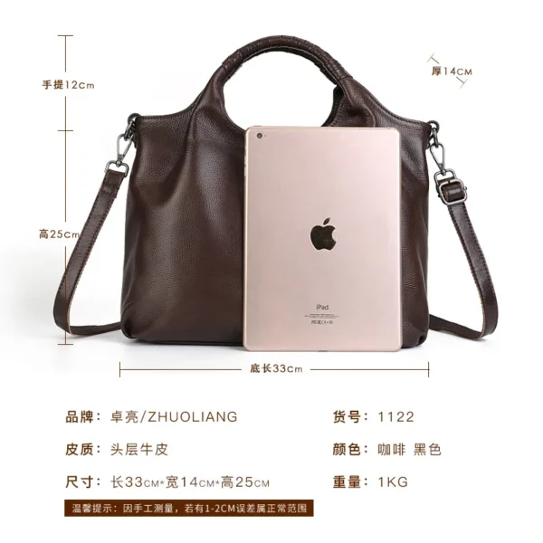2025 Vintage high quality Leather Tote Bags Women Top handle Bags designer Commuter shoulder crossbody bag Large