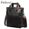 Top-grade leather casual handbag for men, featuring stylish and simple design, suitable for both business and casual occasions,