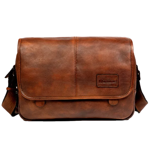Leather shoulder bag men's messenger bag casual men's bag tide brand high-capacity leather messenger bag tooling backpack.