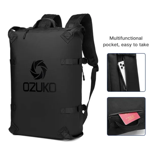 OZUKO Teenager mochilas Backpack Motorcycle Backpacks 15.6 inch Laptop Fashion Teenager Male Waterproof Travel Bag Mochilas