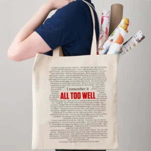 All Too Well Pattern Canvas Bag Trendy Tote Bags Taylor Music Shopping Handbag Travel Necessity Stylish Books Clutch Organizer