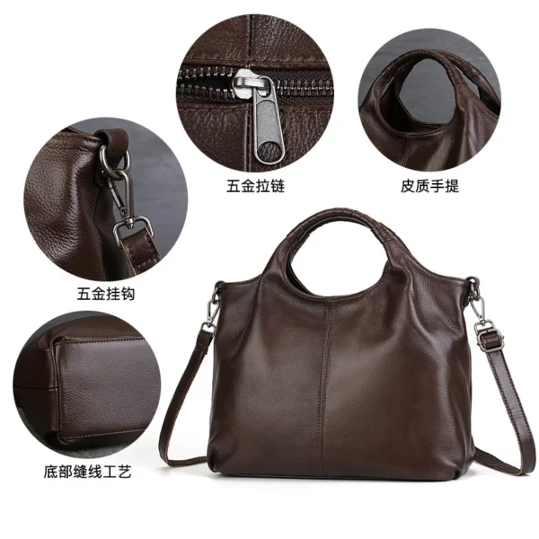 2025 Vintage high quality Leather Tote Bags Women Top handle Bags designer Commuter shoulder crossbody bag Large