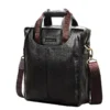 Top-grade leather casual handbag for men, featuring stylish and simple design, suitable for both business and casual occasions,