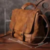 Vintage Genuine Leather Messenger Bag men Leather Shoulder Bag Men Crossbody Bag Male Sling Leisure Bag Tote Handbag Brown Grey