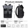Bange Casual Men Anti Theft Backpack 15.6 inch Multifunctional Waterproof Backpacks Daily Travel Bag School Rucksack With Belt