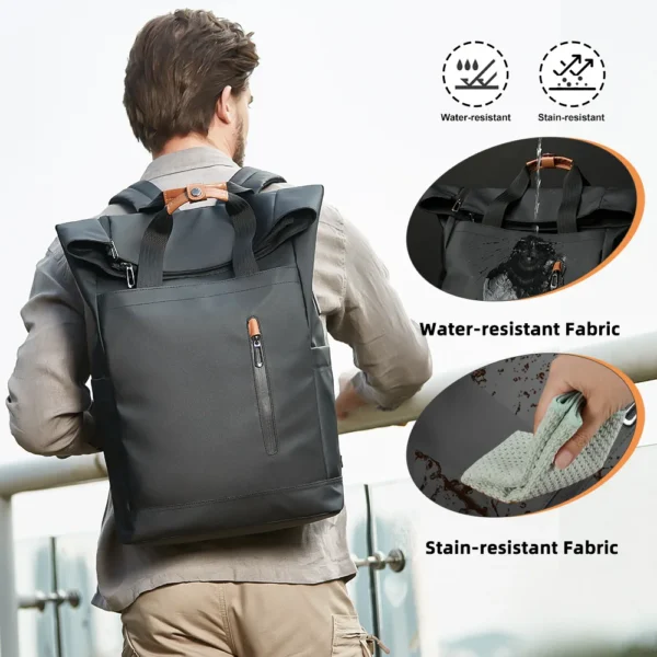 kf-S7dd7e80e0f0c473eb94b0f77d3001765q Heroic Knight Travel Men Backpack Multifunction Expandable Laptop Bag USB Port Outdoor Waterproof Hiking Pack For Male Anti-thef