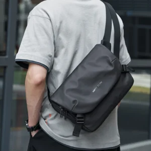 MATE ELAN Minimalism Waterproof Men Crossbody laptop Messenger Bags Simple Casual Male Nylon Travel Shoulder Bag School Bookbag