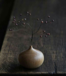 Handcrafted Oak Wood Vase – Natural Solid Oak Decorative Vase