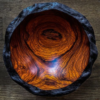 Handcrafted Oak Wood Bowl – Natural Rustic Wooden Bowl