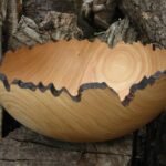 Rustic Wooden Oak Bowl