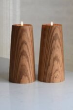 Solid Oak Decorative Vase - Image 5