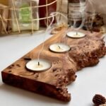 Rustic Wooden Candle Holder