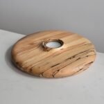 Wooden Pillar Candle Holder