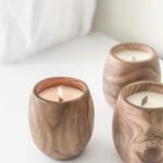 Natural Wood Candle Stand