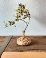 Decorative Walnut Wood Vase - Image 3