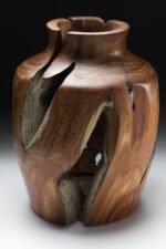 Artisan Oak Flower Vase - Image 4