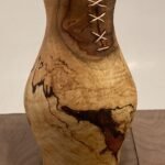 Decorative Walnut Wood Vase