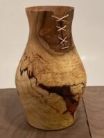 Decorative Walnut Wood Vase