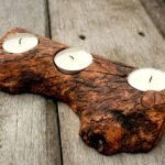 Elegant Natural Wood Candle
