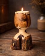 Rustic Natural Wood Candle